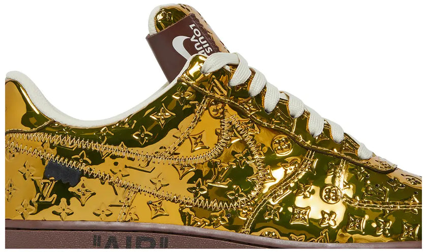 Louis Vuitton x Air Force 1 Low 'Metallic Gold' Sneakers for Unisex
