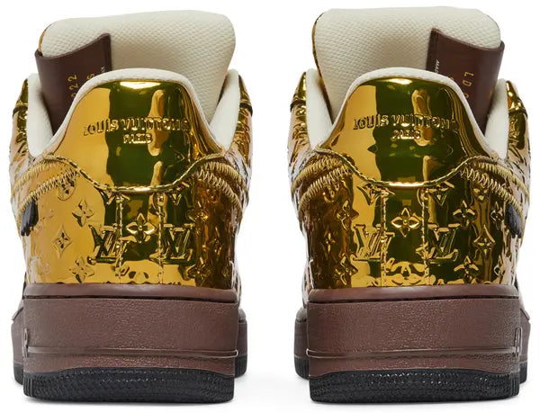 Louis Vuitton x Air Force 1 Low 'Metallic Gold' Sneakers for Unisex