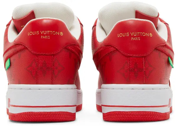 Louis Vuitton x Air Force 1 Low 'White Comet Red' Sneakers for Unisex