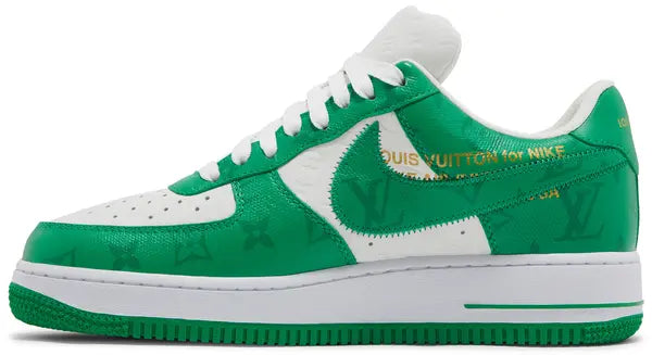 Louis Vuitton x Air Force 1 Low 'White Gym Green' Sneakers for Unisex