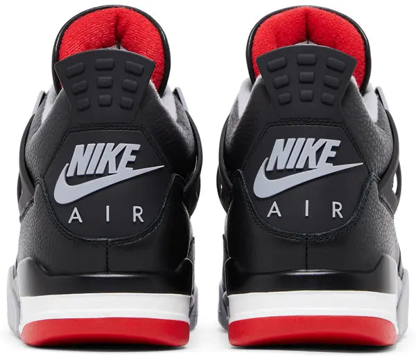 Zapatillas Air Jordan 4 Retro 'Bred Reimagined' Shock Drop Release Negro Fuego Rojo para Hombre