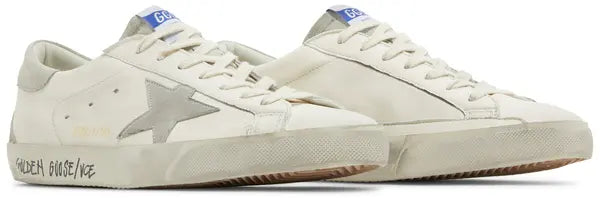 Golden Goose Superstar 'White Grey' Distressed Leather Sneaker