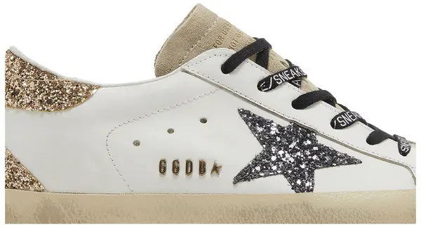Golden Goose Wmns Superstar 'Optic White Seedpearl Glitter' Leather Sneaker