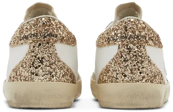 Golden Goose Wmns Superstar 'Optic White Seedpearl Glitter' Leather Sneaker