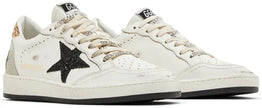 Golden Goose Wmns Ballstar 'White Black Gold Ice' Leather Distressed Sneaker