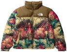 The North Face 1996 Retro Nuptse Jacket Antelope Tan Ice Dye Print front view