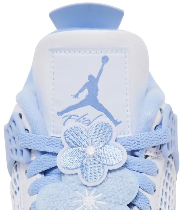 Wmns Air Jordan 4 Retro ‘Forget Me Not’ 2025 White & Aluminum Pastel Floral Edition