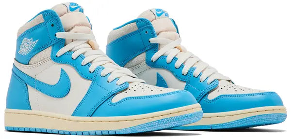 Air Jordan 1 Retro High OG ‘UNC Reimagined’ 2025 Dark Powder Blue Distressed Leather Edition