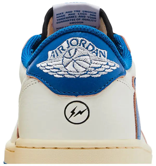 Fragment Design x Travis Scott x Air Jordan 1 Retro Low OG SP 'Sail Military Blue'