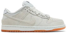 Nike Dunk Low SB Pro B 'Pale Ivory' in off-white suede with white leather accents and gum outsole.

