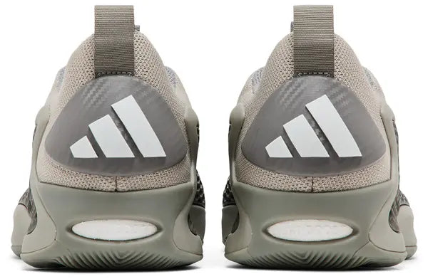 adidas AE 1 Low ‘Metallic Grey’ 2025 basketball sneakers with grey mesh upper, TPU wings, and Light Boost midsole cushioning.