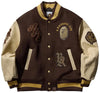 BAPE Line Camo Multi Logo Wool Varsity Jacket 'Brown' 2025 for Men