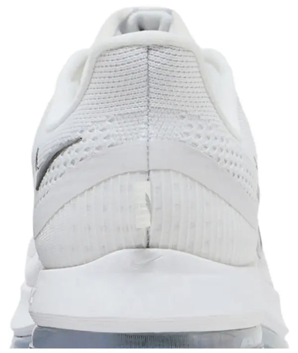 Nike Pegasus Premium ‘White Metallic Silver’ 2025 running shoes with white knit upper, metallic silver accents, and Zoom Air cushioning.