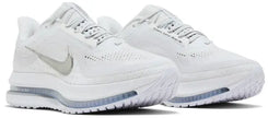 Nike Pegasus Premium ‘White Metallic Silver’ 2025 running shoes with white knit upper, metallic silver accents, and Zoom Air cushioning.