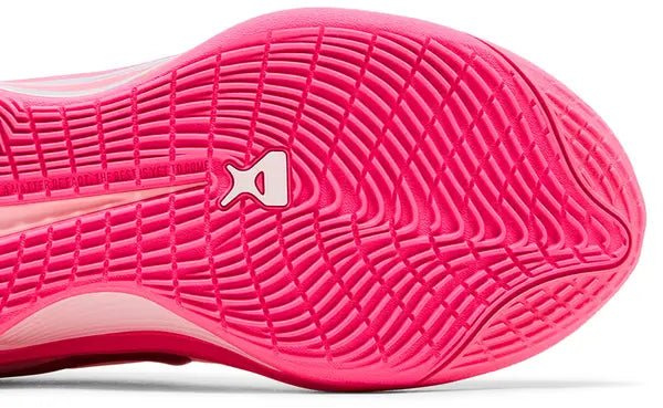 Nike Wmns A’One 'Pink A’ura' in gradient pink knit with leather overlays, pearl Swoosh, and Cushlon ST2 foam midsole.