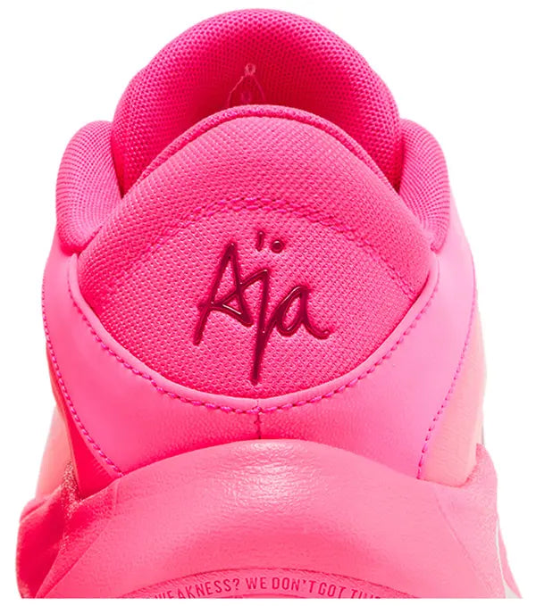 Nike Wmns A’One 'Pink A’ura' in gradient pink knit with leather overlays, pearl Swoosh, and Cushlon ST2 foam midsole.