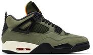 Undefeated x Air Jordan 4 Retro 2025 Olive Green Nubuck Sneaker