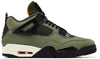Undefeated x Air Jordan 4 Retro 2025 Olive Green Nubuck Sneaker