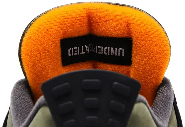 Undefeated x Air Jordan 4 Retro 2025 Olive Green Nubuck Sneaker