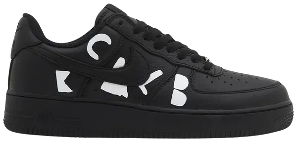 Comme des Garçons x Air Force 1 Low Retro 'Black' Dover Street Sneakers for Unisex