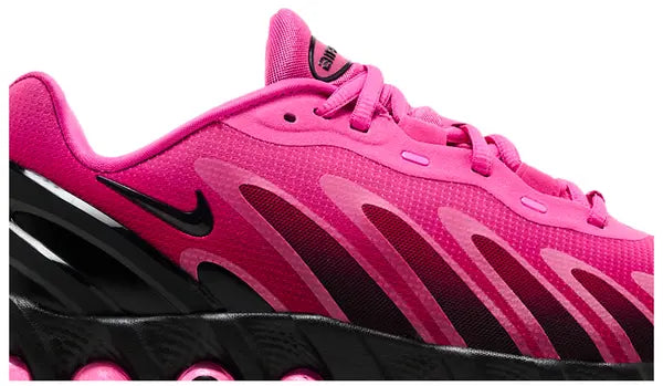 Nike Wmns Air Max DN8 'Laser Fuchsia' with pink gradient mesh upper and dual Air unit cushioning.