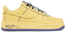 Kobe Bryant x Nike Air Force 1 Low Protro 'Mamba Mentality' 2025 in soft yellow leather with purple accents, number 8 heel embroidery, and ReactX insole.
