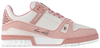 Louis Vuitton Trainer 'Pink' 2024 all-pink leather sneaker with monogram outsole and tonal branding.
