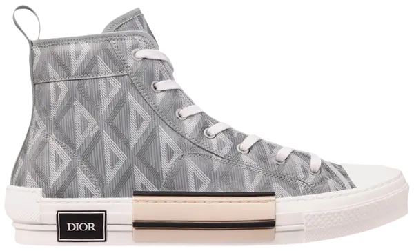 Dior B23 High 'CD Diamond - Grey White' 2022 Sneakers
