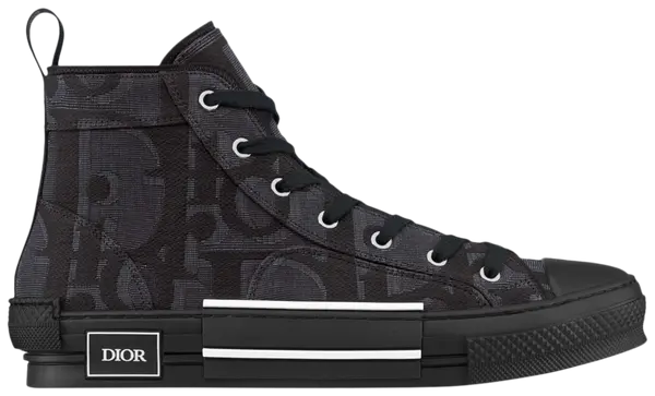 Dior B23 High 'Maxi Dior Oblique - Black' Sneakers for Men