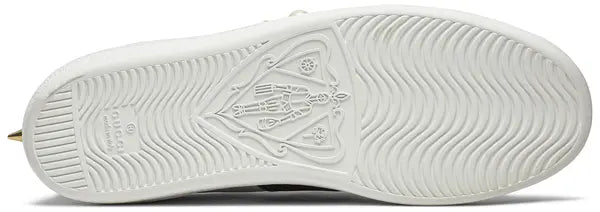 Gucci Wmns Ace Studded 'White' Leather Sneaker with Silver-Tone Spike Detailing