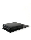 Dolce & Gabbana Black Calf Leather Zip Logo Shoulder Neck Strap Wallet