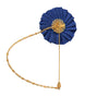 Dolce & Gabbana Gold Brass Crystal Men Brooch Lapel Pin