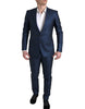 Dolce & Gabbana Metallic Blue Martini Slim Fit Suit