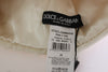 Dolce & Gabbana Elegant White Fur Beanie Luxury Winter Hat