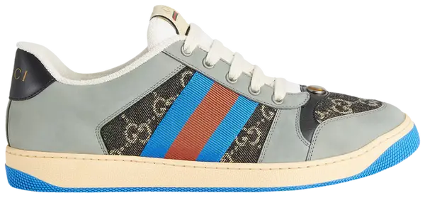 Gucci GG Screener 'GG Canvas - Grey Blue' Sneakers for Men
