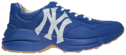 Gucci Rhyton Leather Blue 'NY Yankees' Sneakers for Men