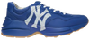 Gucci Rhyton Leather Blue 'NY Yankees' Sneakers for Men