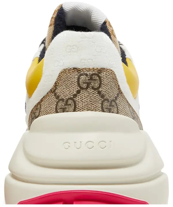 Gucci GG Rhyton 'Beige White Yellow' Sneakers for Men