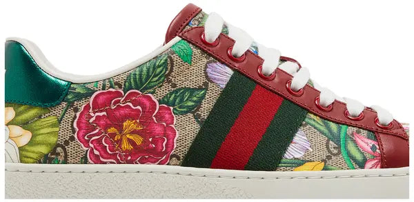 Gucci Wmns Ace GG Supreme Low 'Flora Print - Red'