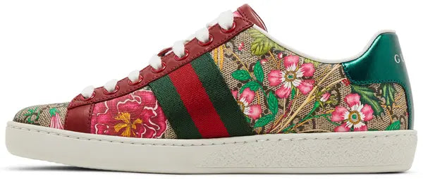 Gucci Wmns Ace GG Supreme Low 'Flora Print - Red'