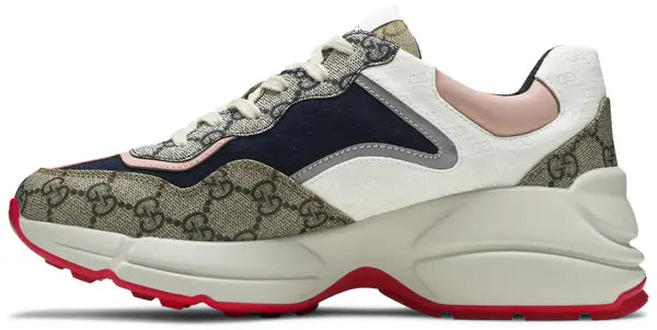 Gucci Wmns GG Rhyton 'Beige White Pink' 2020