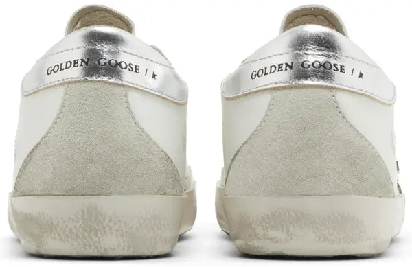 Golden Goose Wmns Superstar 'White Ice Silver' Distressed Leather Sneaker