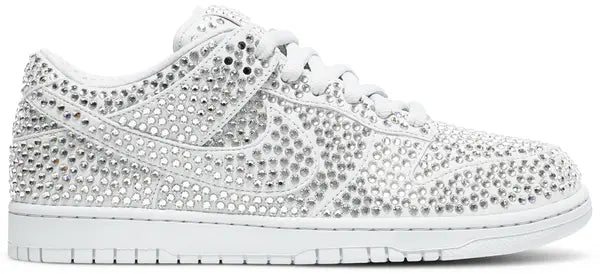 Cactus Plant Flea Market x Swarovski x Dunk Low 'Pure Platinum' Sneakers for Unisex