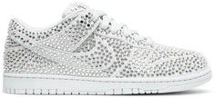 Cactus Plant Flea Market x Swarovski x Dunk Low 'Pure Platinum' Sneakers for Unisex