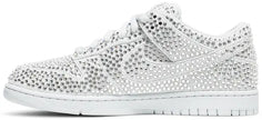 Cactus Plant Flea Market x Swarovski x Dunk Low 'Pure Platinum' Sneakers for Unisex