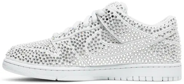 Cactus Plant Flea Market x Swarovski x Dunk Low 'Pure Platinum' Sneakers for Unisex