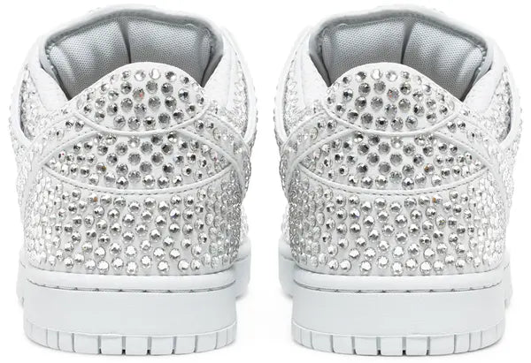 Cactus Plant Flea Market x Swarovski x Dunk Low 'Pure Platinum' Sneakers for Unisex