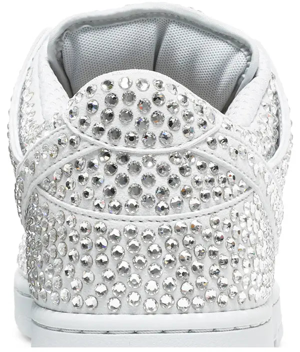 Cactus Plant Flea Market x Swarovski x Dunk Low 'Pure Platinum' Sneakers for Unisex