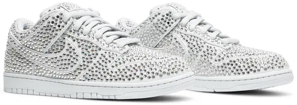 Cactus Plant Flea Market x Swarovski x Dunk Low 'Pure Platinum' Sneakers for Unisex