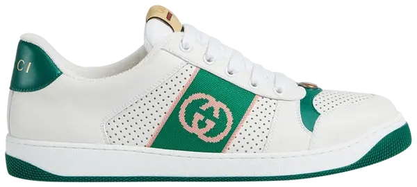 Gucci Screener 'Interlocking G - White Green' Sneakers for Men